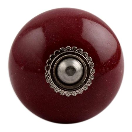 Solid Cherry Silver Fitting Cabinet Knob